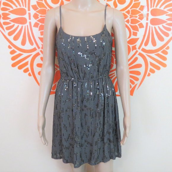 Staring at Stars Dresses & Skirts - Staring at Stars Gray Sequin Sleeveless Dress S